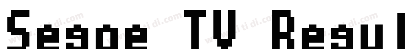 Segoe TV Regular字体转换